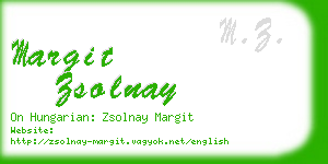 margit zsolnay business card